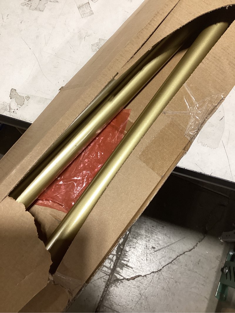 Condition photo showing Good Condition for Double Curtain Rods, Wrap Around Curtain Rod for Windows, Internal Splicing 1'' Front and 5/8'' Back Adjustable Curtain Rod with Aluminum Finials and Brackets (Brushed Nickel, 28-165") 28-165" Brushed Nickel