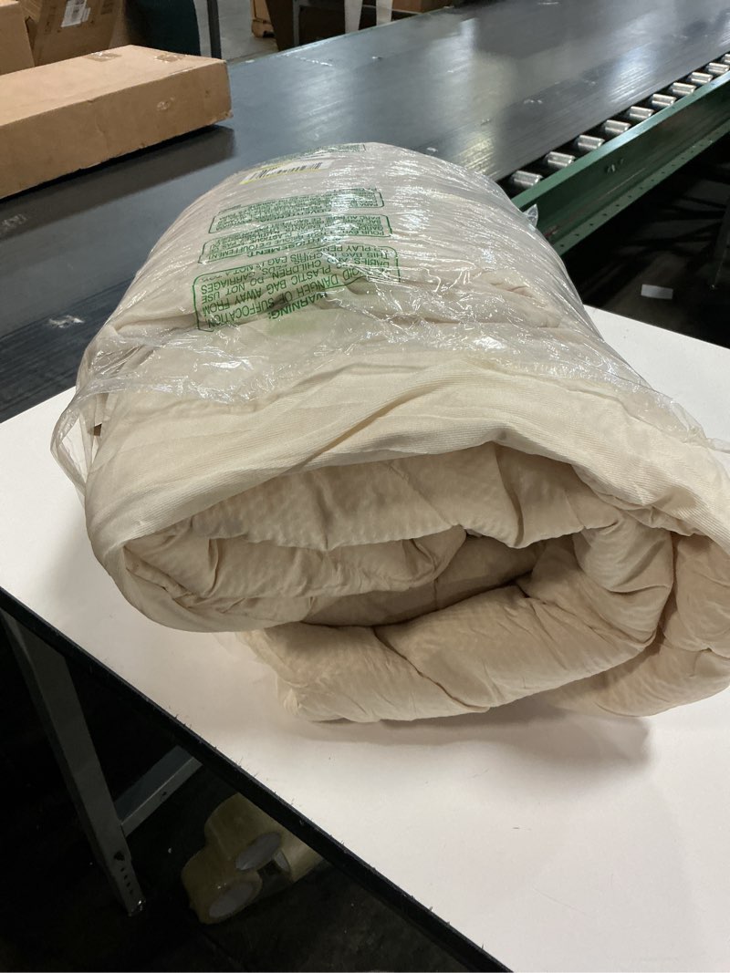 Condition photo showing Good Condition for SLEEP ZONE Cooling Queen Mattress Topper, Premium Zoned Cool Mattress Pad Cover, Padded Mattress Protector Breathable Washable, Deep Pocket 8-21" (Beige, Queen) Beige Queen