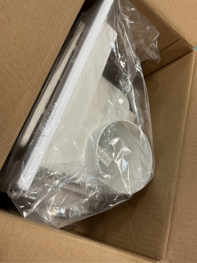 Condition photo showing New/Like New for bathroom exhaust fan with light, 12 inch, upgraded quiet square vent fans with adjustable led light, 141 cfm, for bathroom, office, home fan + 3-color light (warm/neutral/cool) square