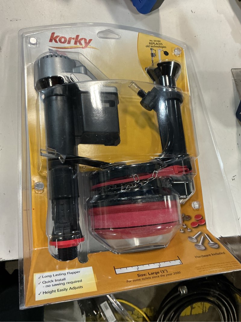 Condition photo showing New/Like New for korky complete flush valve and flapper repair kit