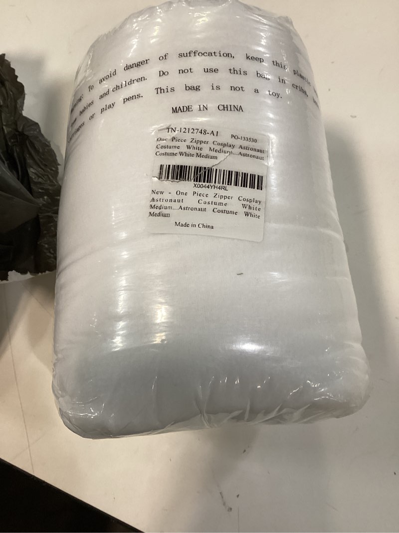 Condition photo showing New/Like New for One Piece Astronaut Pajamas - Adult Space Jumpsuit Cosplay Costume by Silver Lilly (White, Medium)