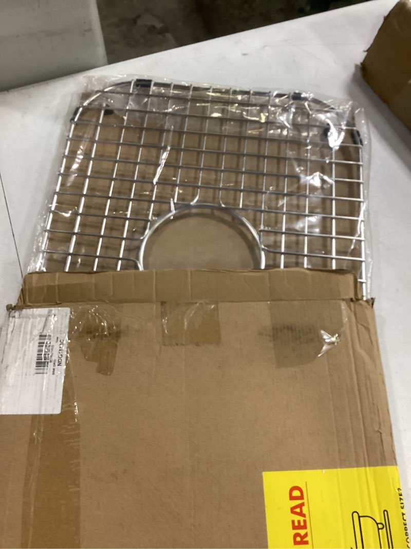 Condition photo showing New/Like New for serene valley sink grid 18-1/8" l x 13-3/8" w, centered drain with corner radius 3-1/2", ndg1813c