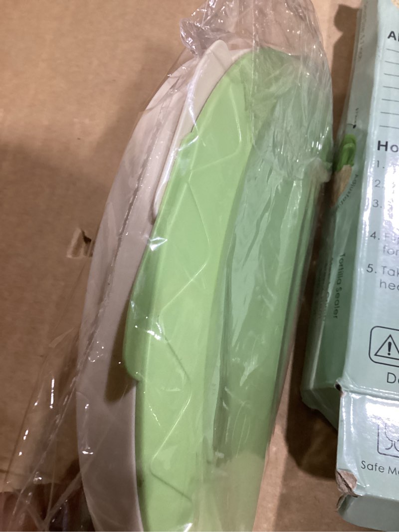 Condition photo showing Good Condition for Tortilla Sealer Crimper |Tortilla Maker Large-For 6-12“Tortillas| 3 in 1 Crumpet Tortilla Sealer Adjustable |Quesadilla Crimpe |Flip Wrap Taco Maker| Burrito Maker Quesadilla Press| BPA-Free |Safe 8.85"