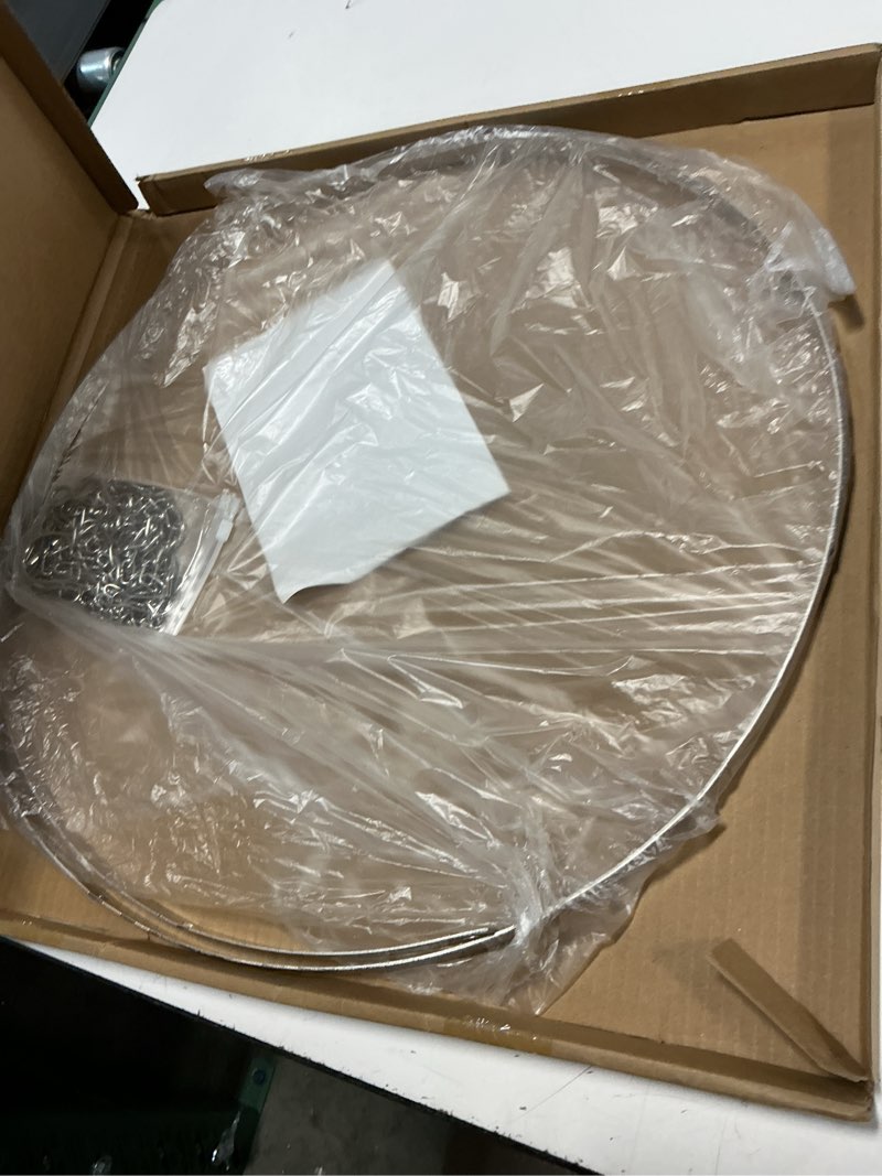 Condition photo showing Good Condition for 24 inches silver metallic ceiling drapes hanging kit for 6 panels wedding ceiling drapes canopy hoop metal hardware kit for draping fabric indoor outdoor decorations backgrounds not included curtain 6 panels 24"w x 24"l (pack of 1) silver