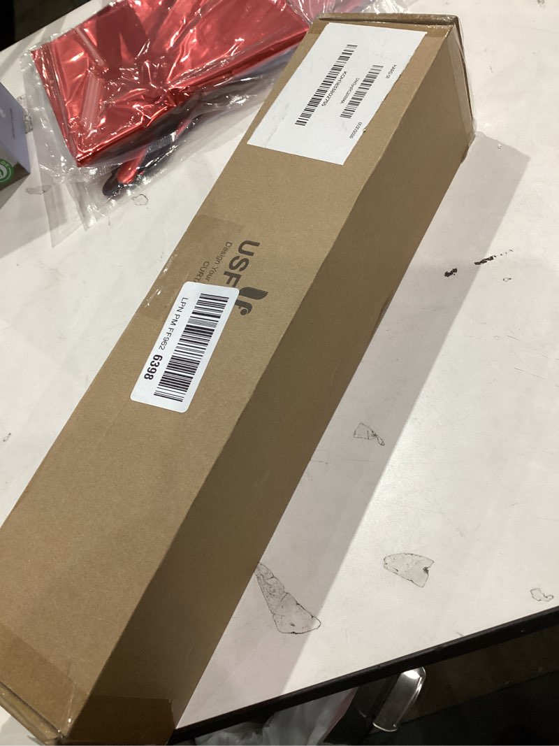 Condition photo showing Good Condition for Curtain Rods 32 to 58 Inches (2.6-4.8ft), USFOOK 7/8 Inch Telescoping Splicing Drapery Rods for Windows 20 to 54 Inch, Decorative Curtain Rod for Home Decor with Luxury Gold Translucent Finials 32-58" Luxury Gold