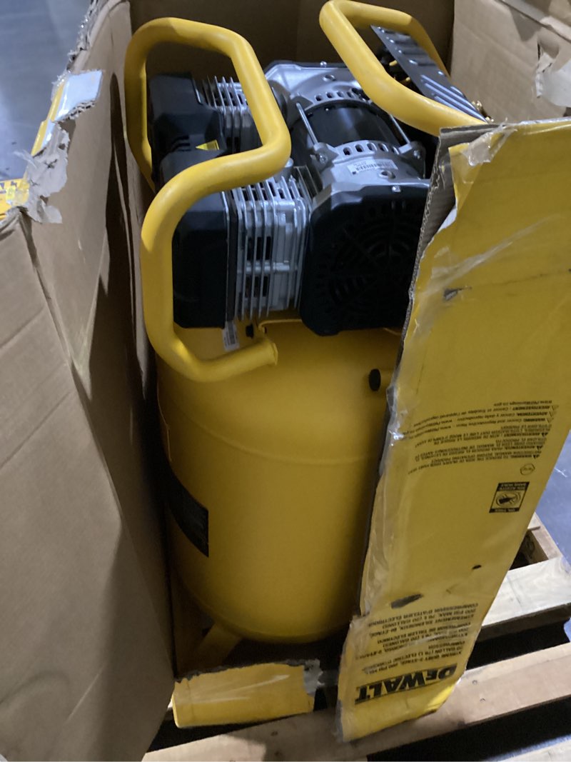 Condition photo showing Good Condition for dewalt xtreme quiet 2 stage 20-gallon portable electric 200 psi vertical air compressor
