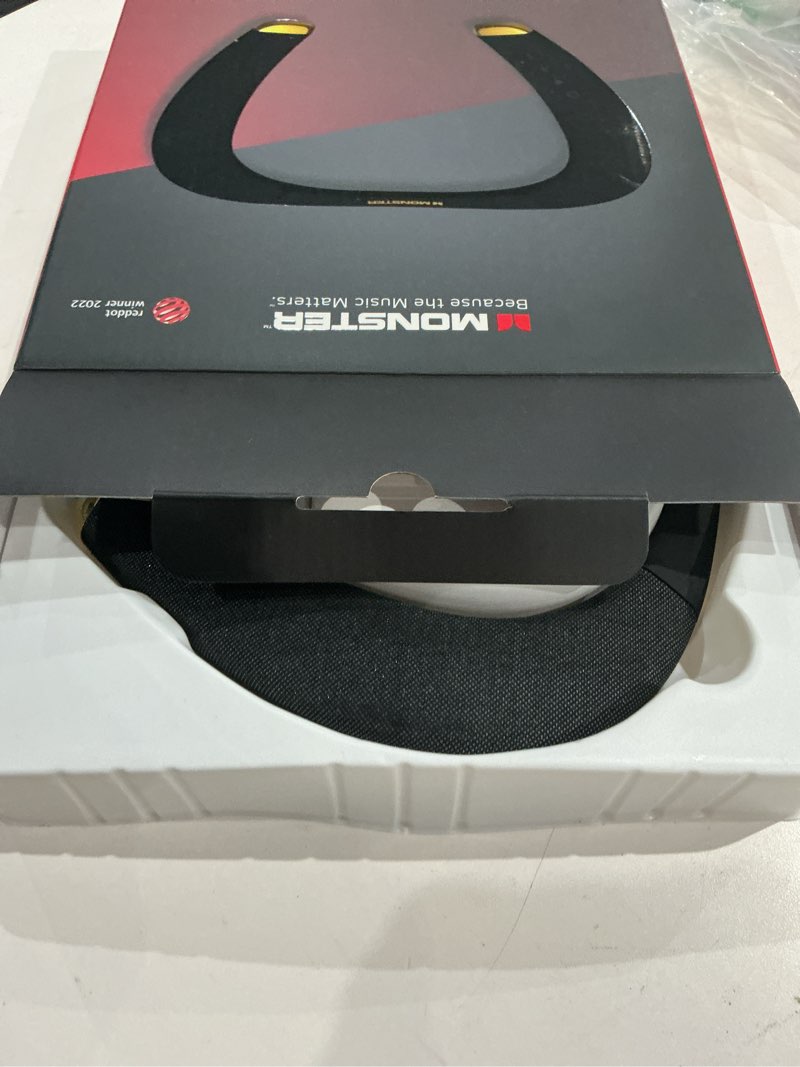 Condition photo showing Good Condition for monster boomerang petite neckband bluetooth speakers, neck speaker with 15h playtime, aptx high fidelity 3d stereo sound, low latency, built-in mic, ipx5 waterproof wearable for home outdoor