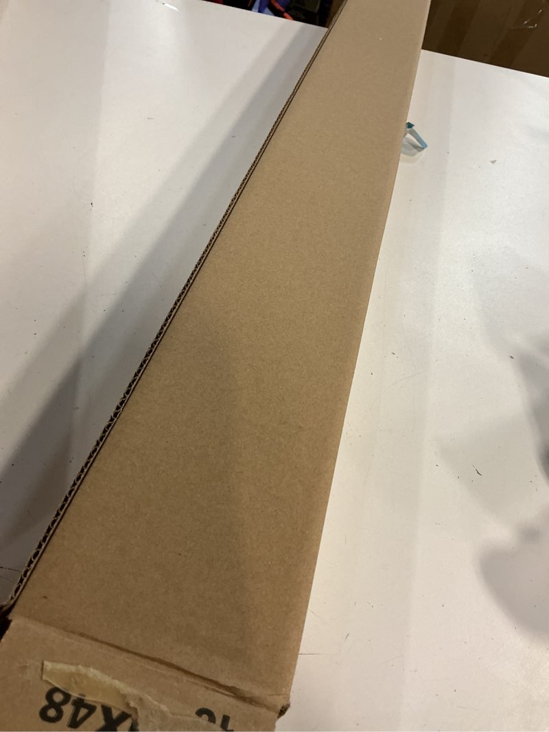 Condition photo showing Good Condition for Cordless Vinyl Mini L Blinds 39" W x 48" H, 1" Slat White Horizontal Windows L Blind for Door, Shades, Camper, Light Filtering, Interiors, Arrive 1/2 Inch Narrower Indoor