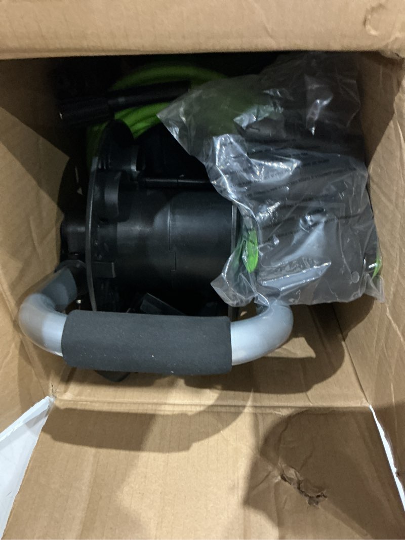 Condition photo showing Good Condition for 4800psi electric pressure washer- 3.8gpm high power washer with 33ft hose reel, 4 spray tips and soap bottle for car washing, fence cleaning, patio maintenance?upgraded? (green)