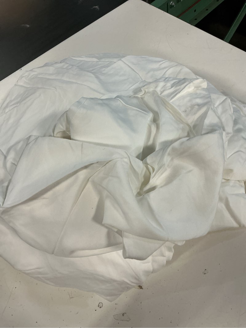 Condition photo showing As Is for bamboo sheet set, king, white