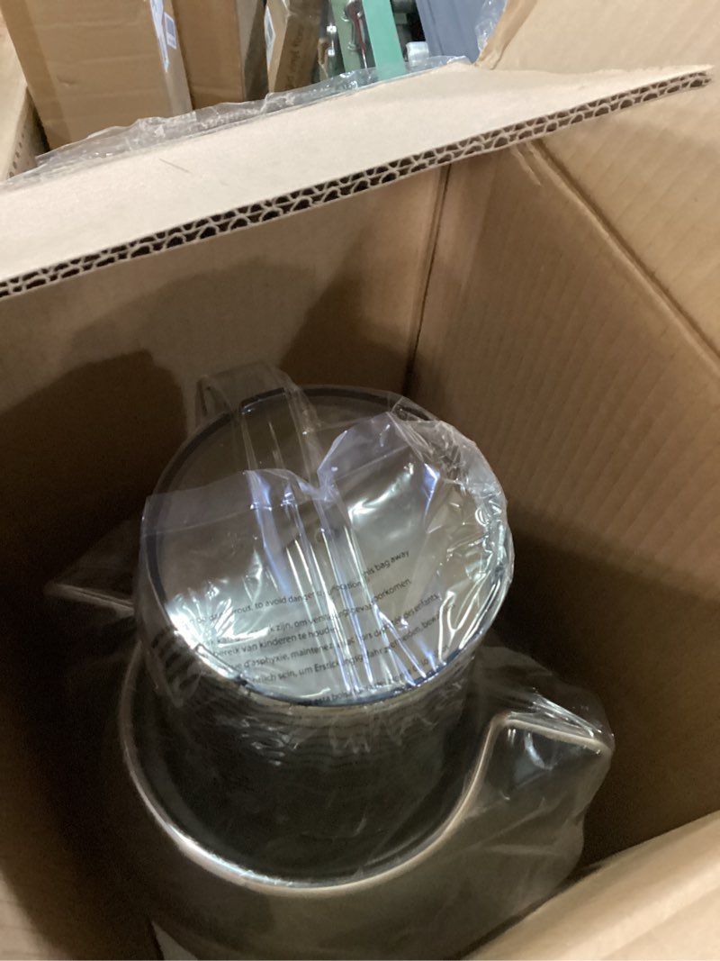 Condition photo showing New/Like New for juicer machines, 1200w juicer with 3" feed chute for whole fruits and vegs, dual speeds centrifugal juice extractor, heavy duty full copper motor, 35oz large juice jug, stainless steel black
