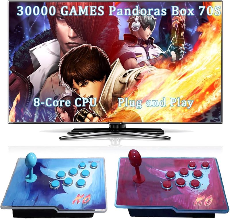 RegiisJoy 32000 in 1 Pandoras Box 78S Retro Arcade Game Console, 4 Player 3D Magical Modified Game, 
