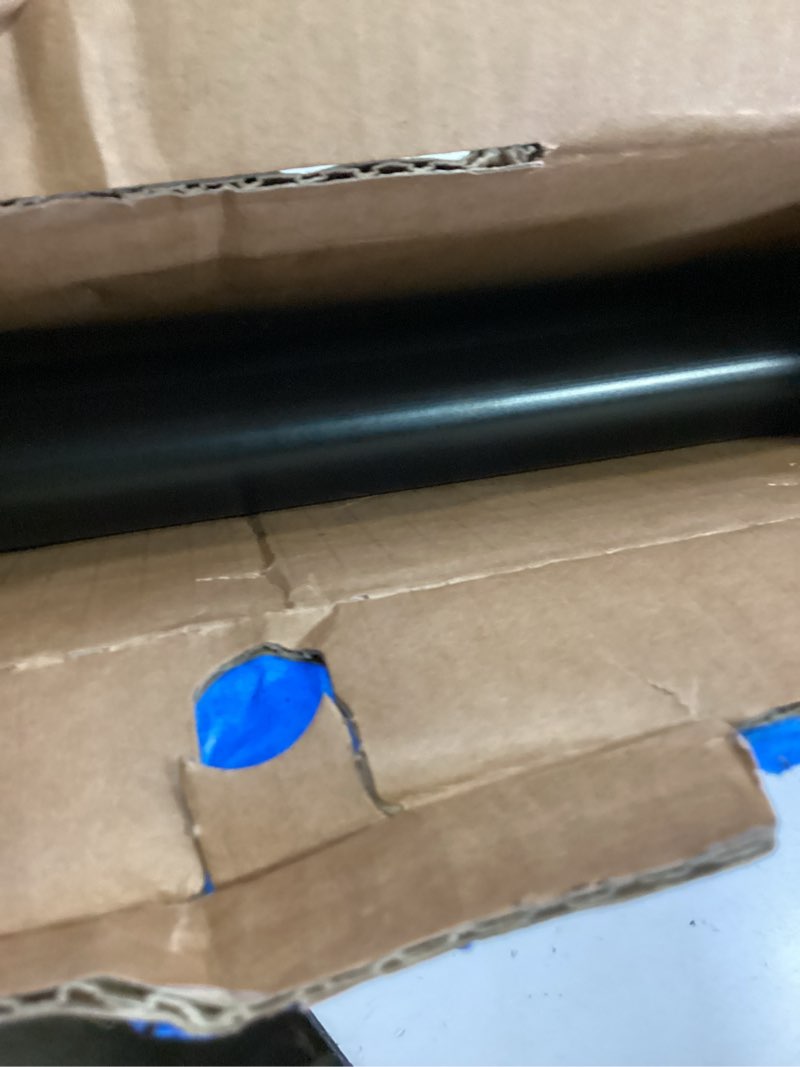 Condition photo showing Good Condition for ivilon curtain rod for windows 28 to 48 inch – 1 inch telescoping drapery rod, 2 long sections, end cap finials, black 28 to 48 in.