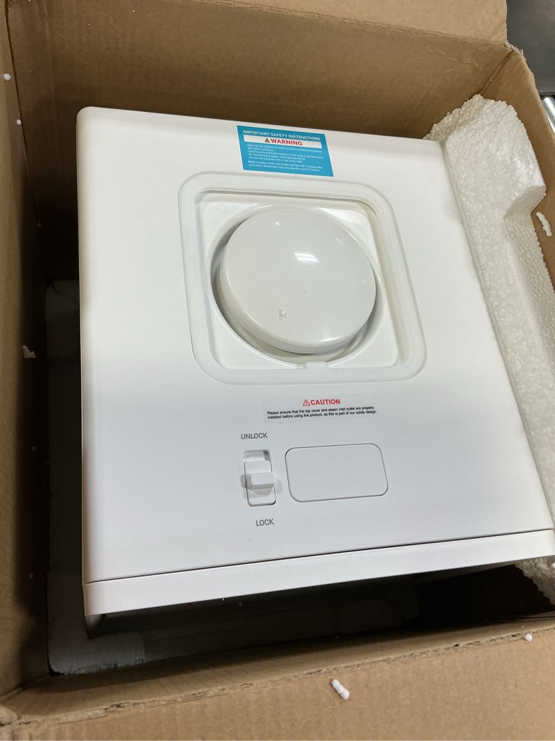 Condition photo showing As Is for 3L Stainless Steel Warm Mist Humidifier with Easy Clean and Warm Steam Function, Healthy Air Mist Humidifiers for Bedroom Living Room, with Sleep Mode and Auto-off Setting