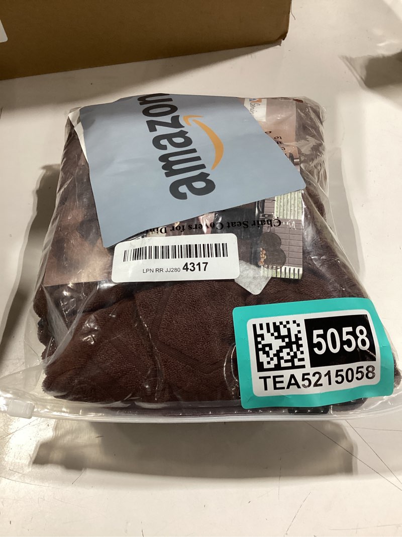 Condition photo showing Good Condition for genina waterproof seat covers for dining room chairs covers dining chair cover kitchen chair covers (chocolate, 4 pcs) chocolate 4 pcs-standard