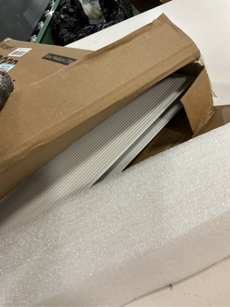 Condition photo showing Good Condition for cat door for window, aluminum window cat door insert fit windows width 27"-32", cat flap for window with magnetic flap opening 7.8 x 8.3 in, tool-free install, safety & weatherproof, medium fit 27"-32" window