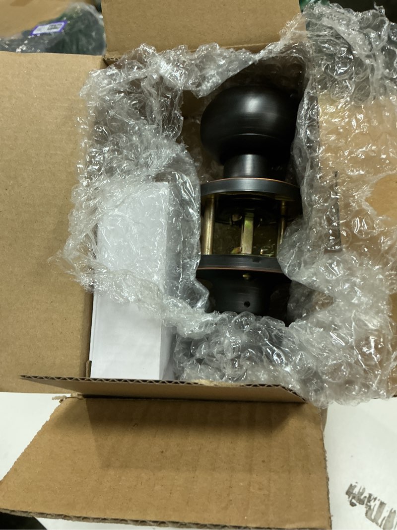Condition photo showing Good Condition for goldenwarm door lock with key, keyed-alike bronze door knobs with lock and key, oil-rubbed bronze entry door knob, exterior locking door knobs with keys(5 pack) entry oil rubbed bronze 5