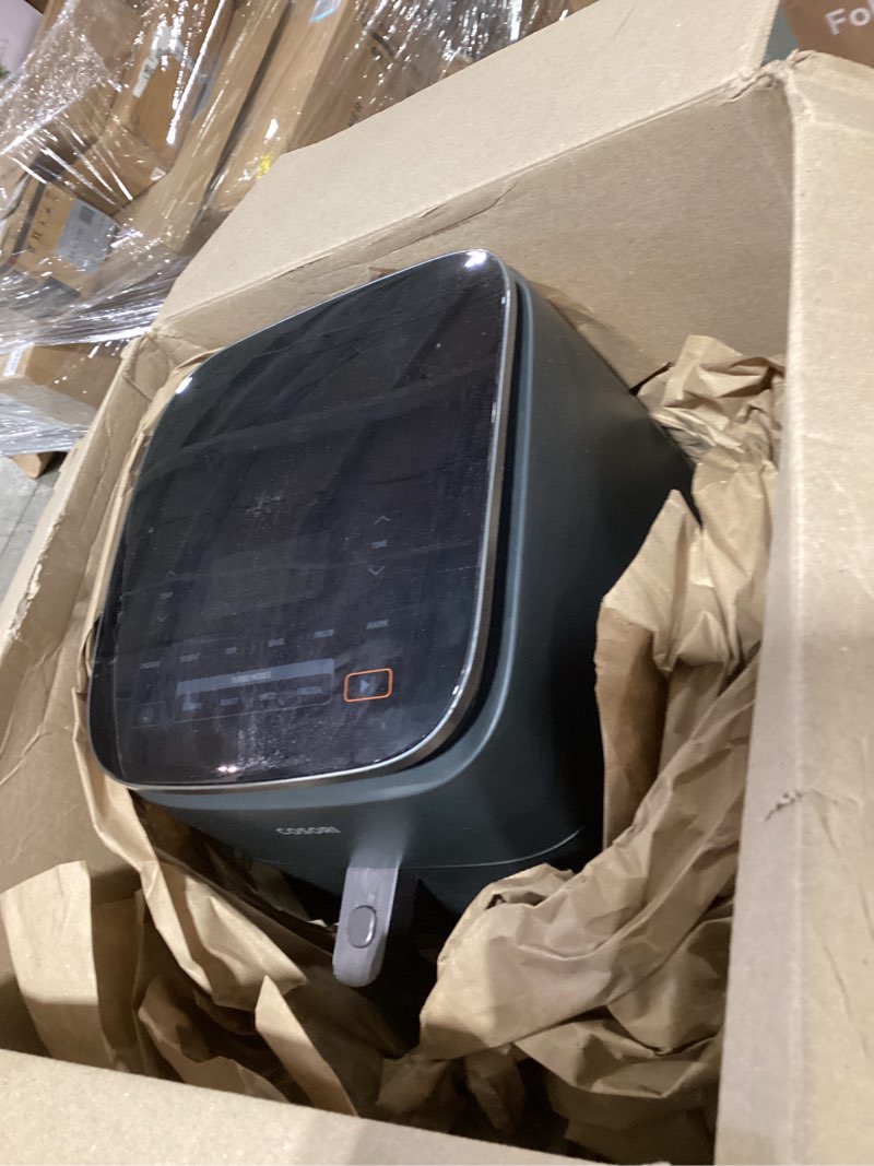 Condition photo showing Good Condition for cosori 9-in-1 turboblaze air fryer 6 qt, premium ceramic coating, 90°–450°f, precise heating for even results, air fry, roast, bake, broil, dry, frozen, proof, reheat, keep warm, 120v, dark gray dark gray 6qt air fryer