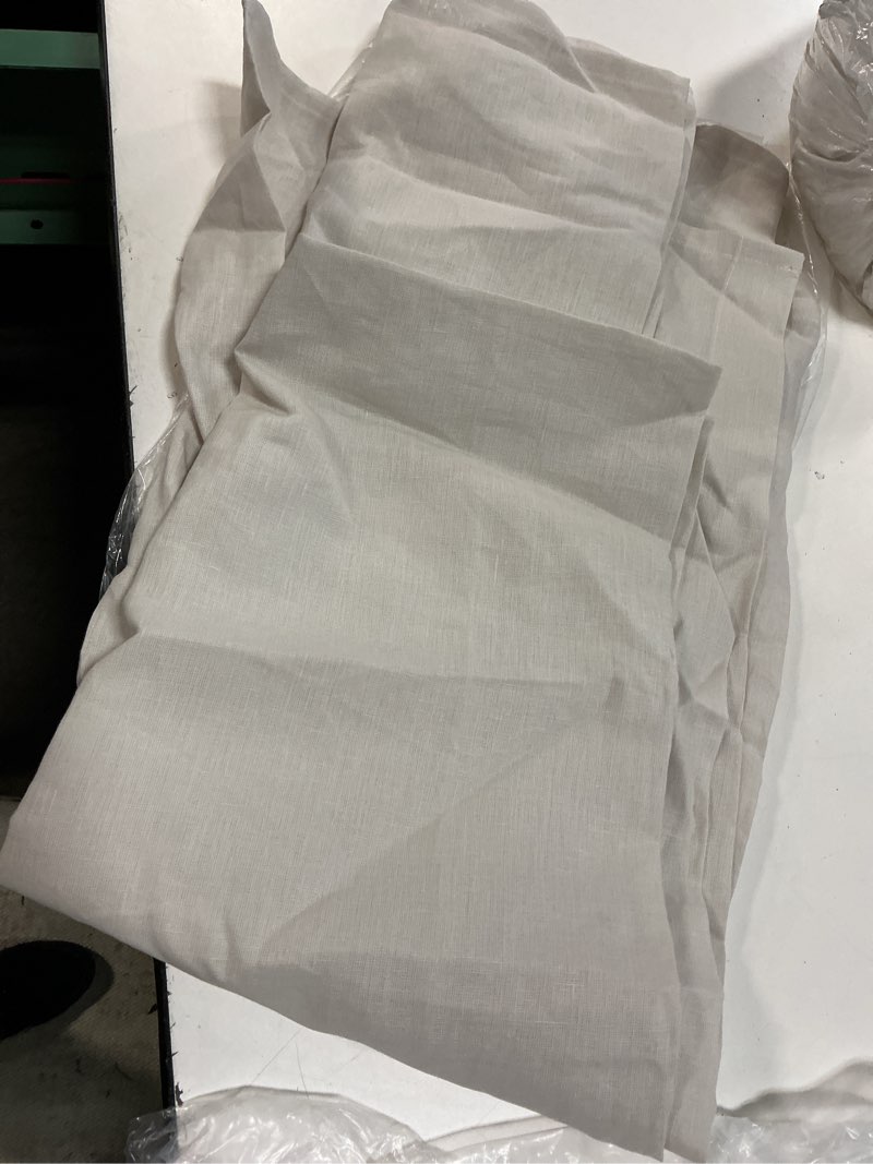 Condition photo showing Good Condition for european linen shower curtain, one size, beige