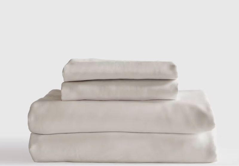 quince bamboo sheet set full queen gray 