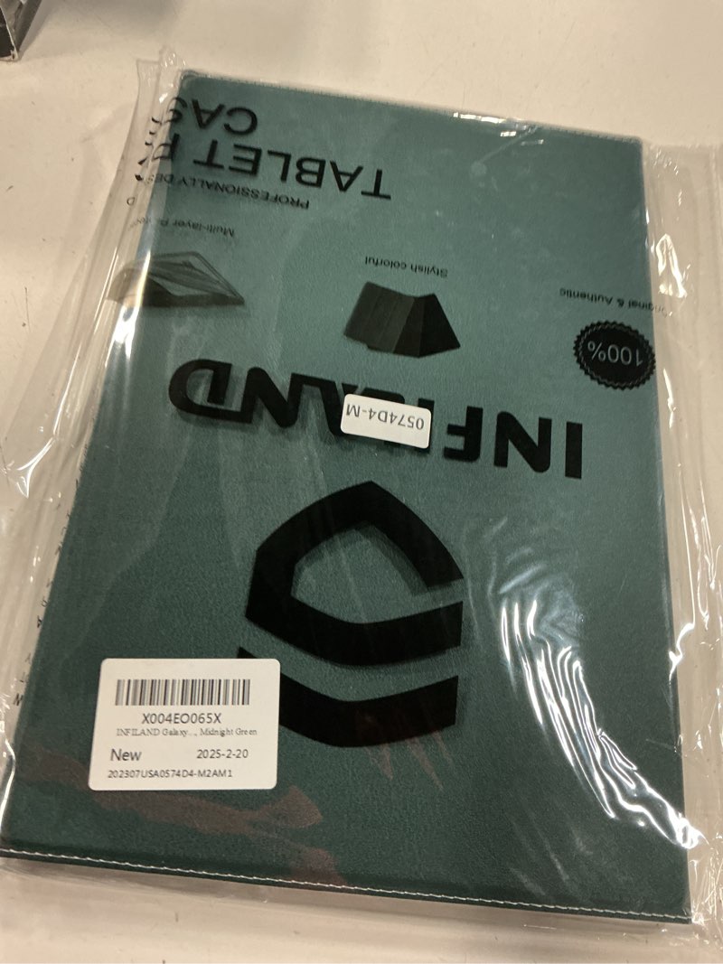 Condition photo showing New/Like New for infiland galaxy tab s10+ plus 2024/ s9+ plus/ s9 fe plus case, multi-angle stand cover compatible with samsung tab s10 plus/ s9 plus/s9 fe plus 12.4 inch [auto wake/sleep], midnight green 04-midnight green