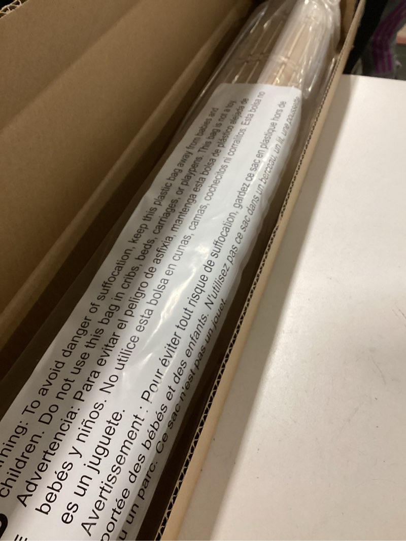 Condition photo showing New/Like New for LazBlinds Cordless Bamboo Blinds, Roll Up Shades for Windows, Light Filtering Hanging Window Blinds, Bamboo Shades for Patio Indoor/Outdoor Porch, 34'' W x 64'' H, Natural Natural 34'' W x 64'' H