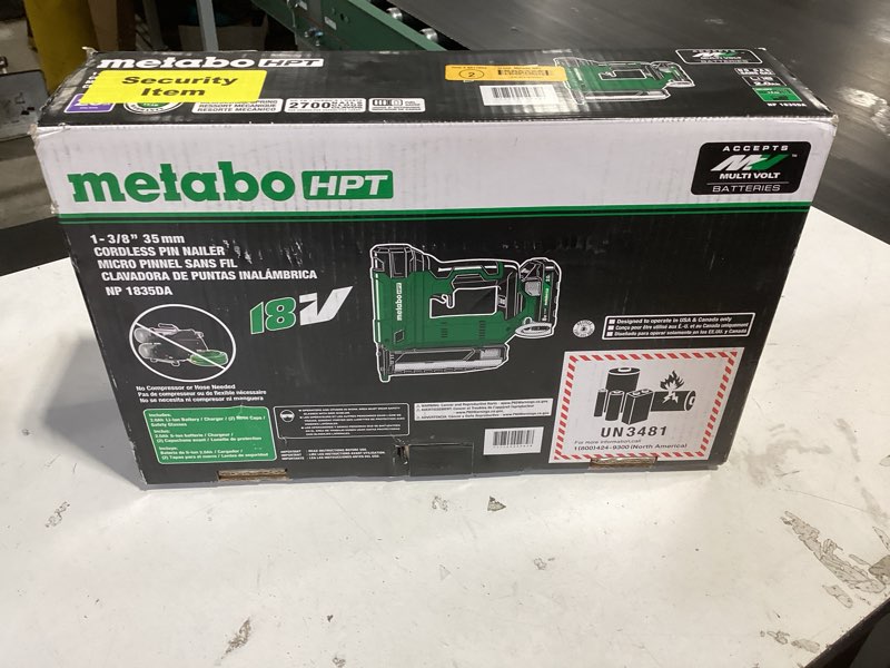 metabo hpt multivolt 1-3/8-in 23 -gauge cordless pin nailer ( battery included and charger