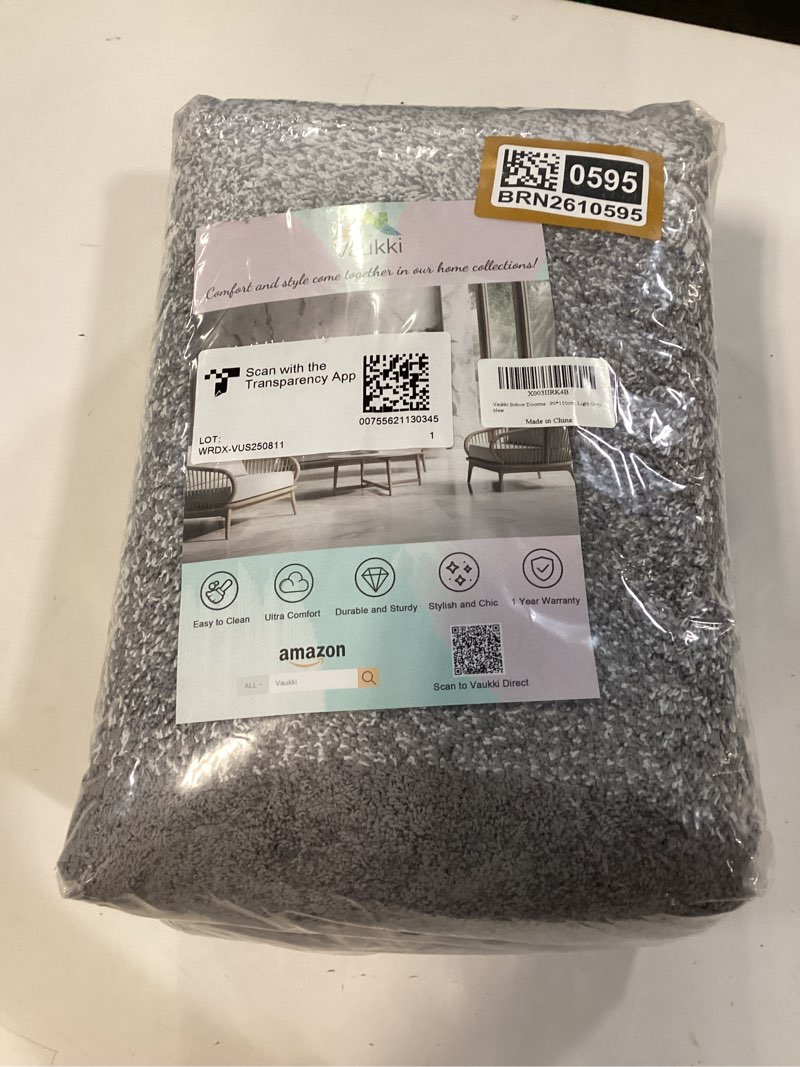 Condition photo showing New/Like New for Vaukki Indoor Doormat Entryway Door Mat, Non Slip Absorbent Mud Trapper Mat Inside Floor Mat, Washable Door Carpet for Entryway (36''x59'', Light Grey) 3' x 5' (Runner) Light Grey