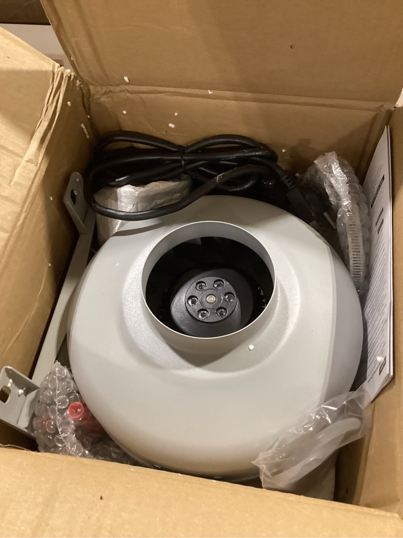 Condition photo showing New/Like New for m-4dbt automatic dryer duct booster exhaust fan for clothes dryers – quiet, stable, durable, saves drying time, compatible with all dryers (m-4dbt)