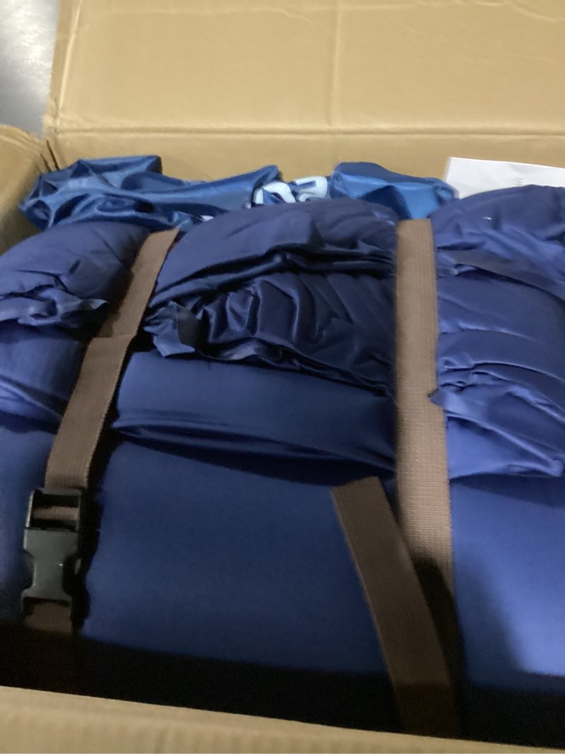Condition photo showing Good Condition for Elegear Self Inflating Sleeping Pad, Built-in Electric Pump 3.15" Ultra-Thick Memory Foam Camping Mattress Pad with Pillow Double Sleeping Pad for Camping R-Value 9.5 Foam Camp Pad for Car/Traveling Blue+pump Full