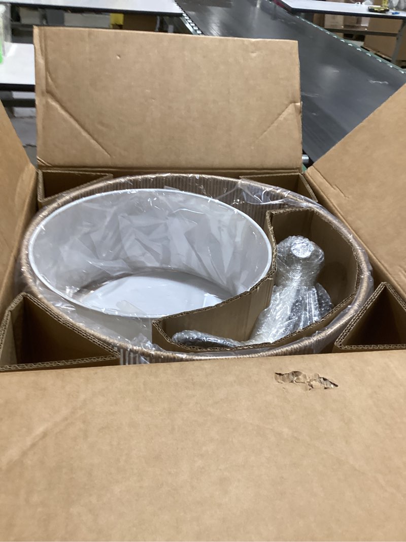 Condition photo showing Good Condition for 4-Light Rattan Chandelier, 19.7" Boho Pendant Light with Fabric Shade, Farmhouse Rattan Hanging Ceiling Light Fixture for Dining Room, Living Room, Kitchen Island, Bedroom, Hallway, Foyer 19.7" Straight weaving