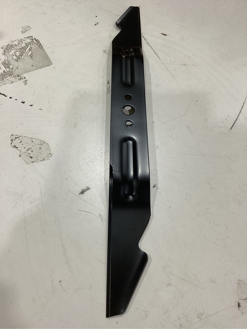 Condition photo showing As Is for ab2100 mower blade replaces e go 21 inch lawn mower blade, compatible with lm2100 lm2101 lm2100sp lm2102sp lm2142sp, 3-in-1 mulching bagging side discharge blade, 1 pack ab2100 x 1