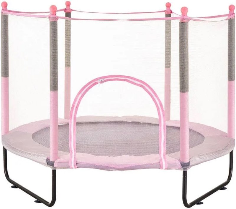 Trampoline for Kids, 60" Toddler Trampoline Indoor Outdoor, 440lbs KidsTrampoline with Enclosure Net