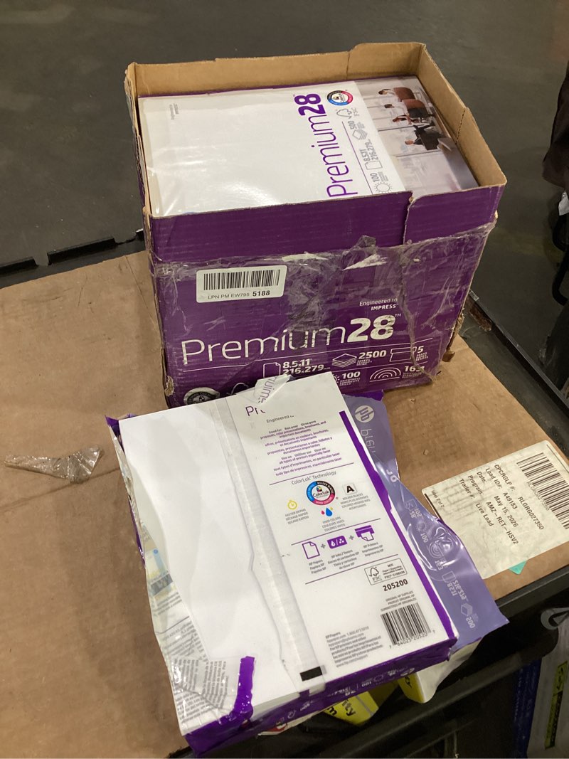 Condition photo showing Good Condition for hp papers | 8.5 x 11 paper | premium 28 lb | 5 ream case - 2500 sheets | 100 bright | made in usa - fsc certified | 205200c 5 ream | 2500 sheets premium28