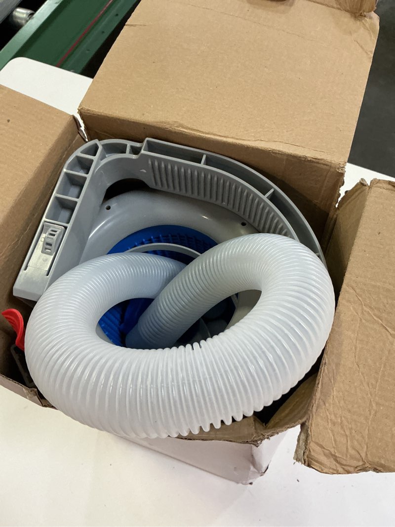 Condition photo showing Good Condition for above ground pool skimmer with 10-pack skimmer socks, wall mount surface skimmer for inflatable & metal frame pools, auto skims leaves, debris, removable basket, works with 800+ gph pump 10 pack