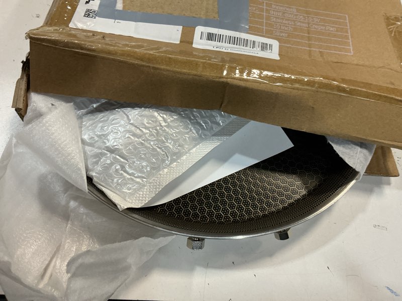 Condition photo showing New/Like New for innerwell nonstick crepe pan 10 inch stainless steel crepe pan honeycomb coating flat skillet tawa dosa tortilla pan,omelet pan with all stove tops available, induction compatible 10inch
