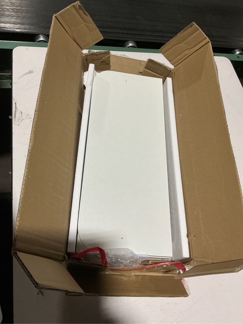 Condition photo showing Good Condition for HOOBRO Folding Table, Wall Mounted Desk, Floating Wall Desk with Iron Bracket, Drop Leaf Table for Small Spaces, for Kitchen, Laundry Room, Home, Office, White WT054BZ01 1 White