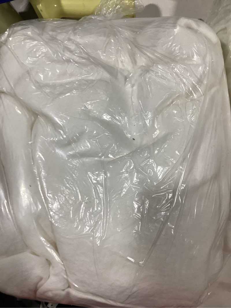 Condition photo showing As Is for off white linen sheet set quince 