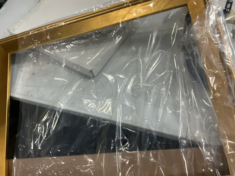 Condition photo showing New/Like New for creative mark plein air style frame, hand leafed gold, 18x24-2.75" wide moulding with 1/2" rabbet depth, open back w/o glazing, museum quality, for art panels, stretched canvas, pictures & more 18x24" gold