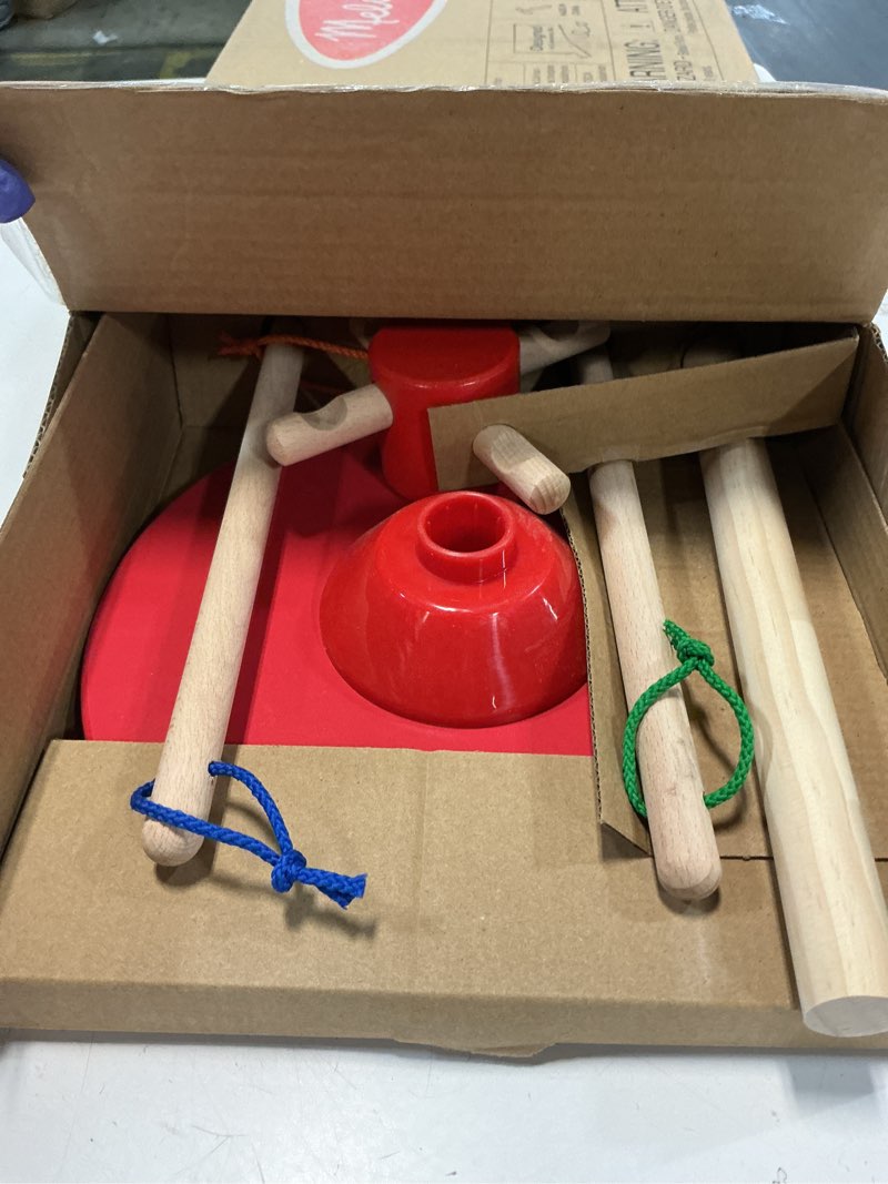 Condition photo showing Good Condition for Melissa & Doug Dust Sweep Mop 6-Piece Pretend Play Set, Toddler Toy Cleaning, Pretend Play Home Cleaning, Kids Broom and Mop Set for Ages 3+