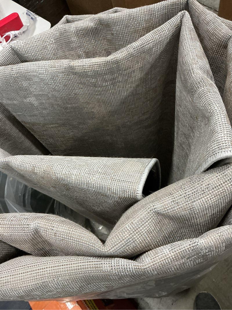 Condition photo showing Good Condition for nourison elation contemporary modern ivory grey area rug