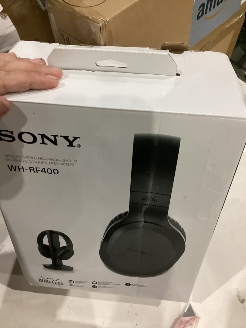 Condition photo showing New/Like New for Sony RF400 Wireless Home Theater Headphones for Watching TV (WHRF400), Black, 2.9 (Requires use of RCA Audio Out or Headphone Jack on Television)