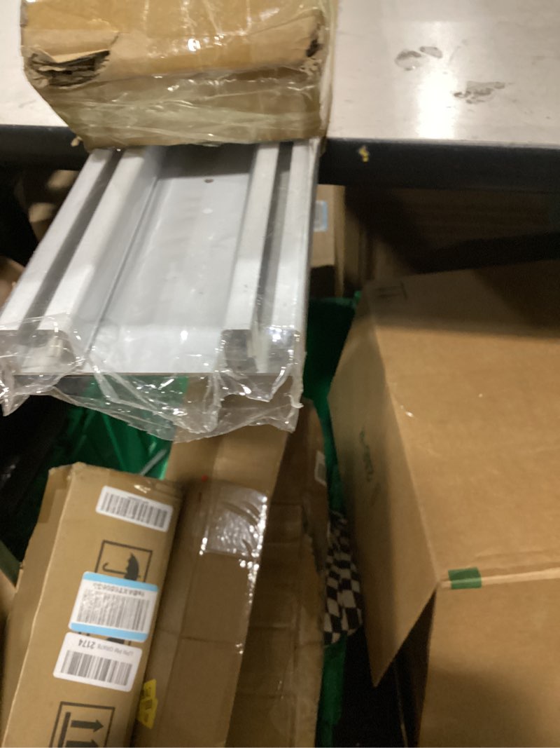 Condition photo showing Good Condition for double curtain track ceiling mounted, heavy duty aluminum sliding rails for curtains, silent double curtain track system for drapes room dividers living room bedroom (white,2.5m(8.2ft)) 2.5m(8.2ft) white