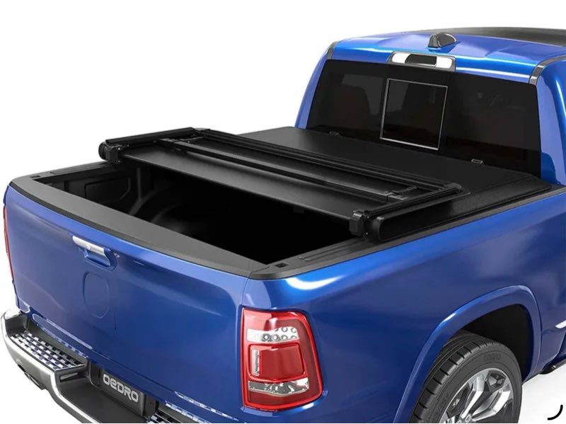 5.6ft soft tri-fold truck bed tonneau cover fits for dodge ram 1500 2009-2025