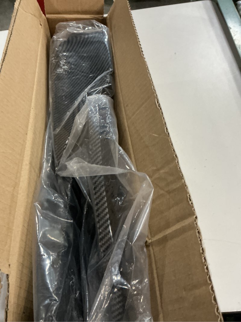 Condition photo showing New/Like New for universal car rear bumper lip splitters fins spoiler canards diffuser side fin scratch black mudguards protector - carbon fiber,c c?carbon fiber