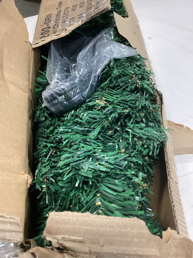 Condition photo showing As Is for Best Choice Products Artificial Christmas Tree, 6ft Premium Unlit Hinged Design, Dense Branches Realistic Holiday Décor? w/Easy Assembly, Base
