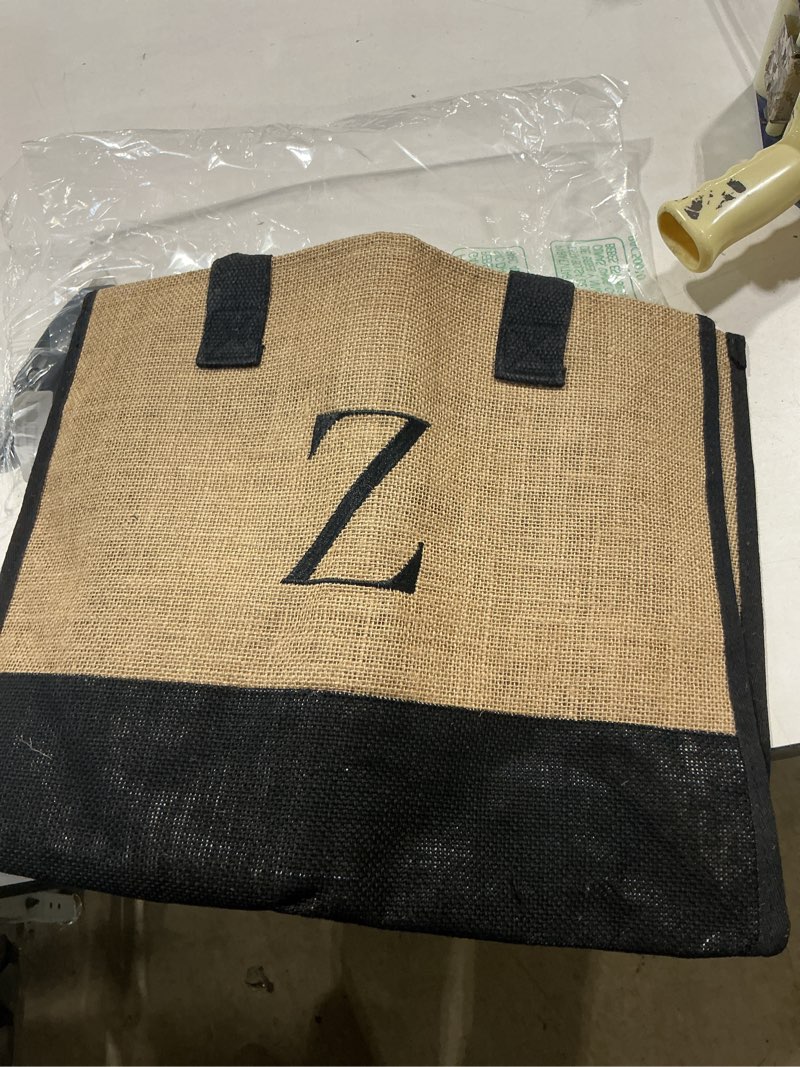 Condition photo showing Good Condition for yoolife gifts for women - initial jute tote bag & 2 makeup bags personalized gifts for women teacher mom friend birthday