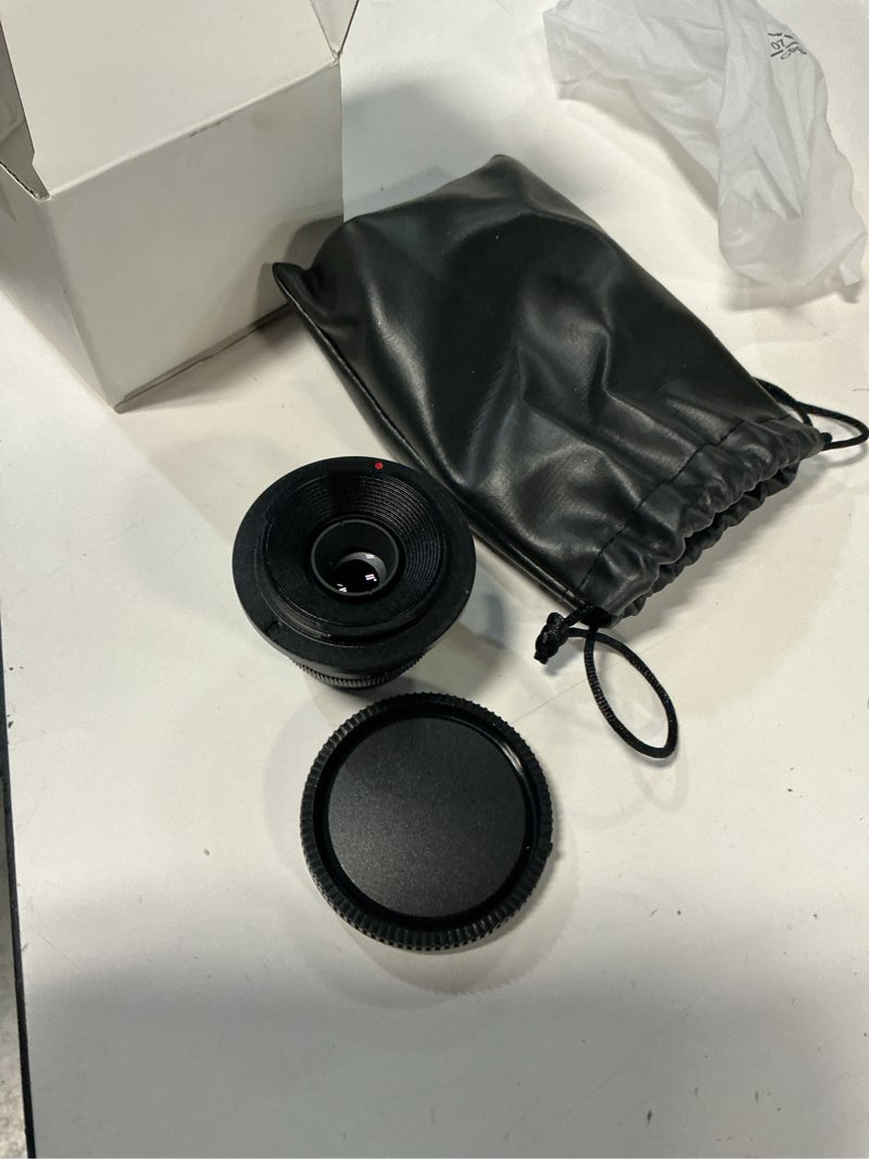 Condition photo showing As Is for fotasy 35mm f1.6 large aperture manual prime lens aps-c for e-mount, 35 mm 1.6 multi coated lense, compatible with sony e mount camera a3000 a3500 a5000 a5100 a6000 a6300 a6400 a6500 a6600 zv-e10