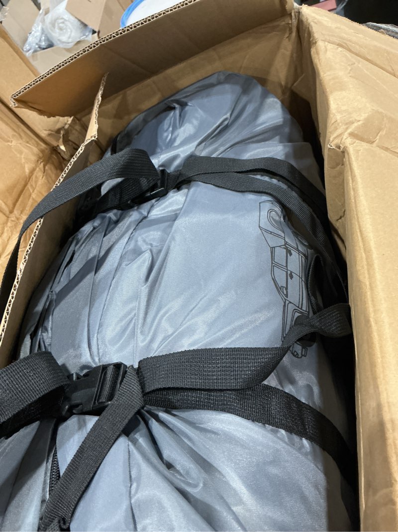 Condition photo showing As Is for lanceton pickup truck tent, fit 5.5-6,6.5 foot truck bed, waterproof pu3000 high density polyester oxford, windproof pole and insect-prevention double layer mesh window & door, unique rear window pipe, large space for 2-3 person sleeping