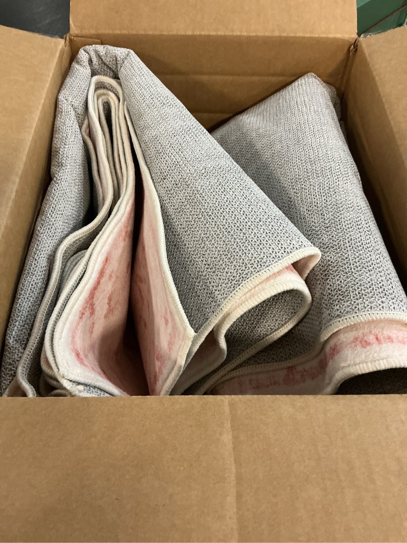 Condition photo showing Good Condition for pink area rugs 5x7 rugs for living room, machine washable rugs for bedroom, distressed vintage living room rug, rug non slip carpet cream green area rug for dining room office pink 5'x7'